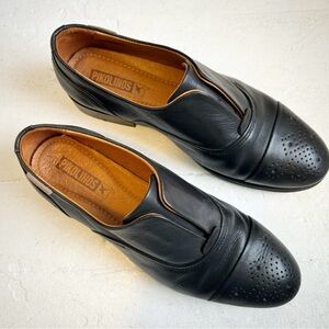 Pikolinos Black Santorini Leather Slip On Oxford Size 36 EUC